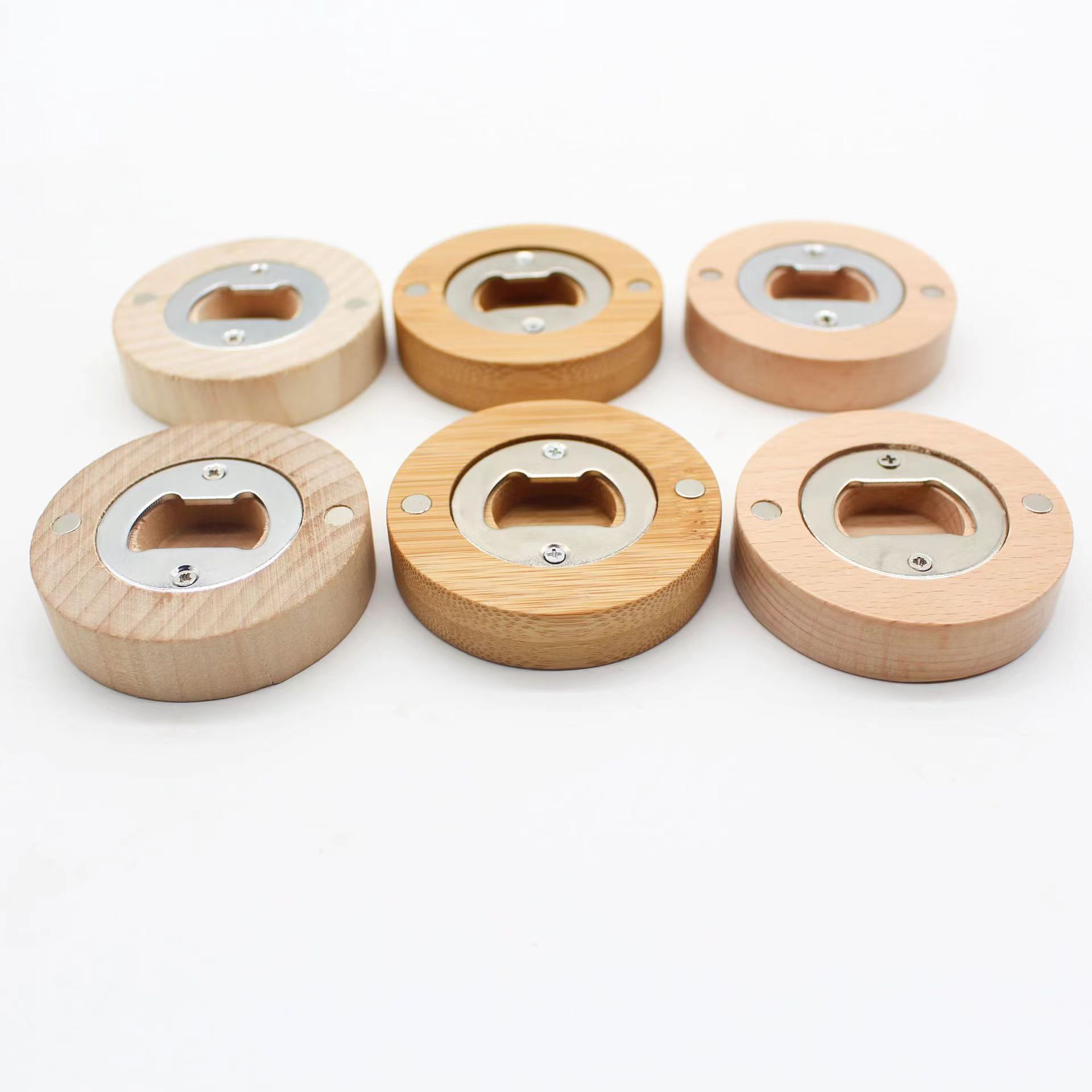 Custom wooden magnetic bottle opener.