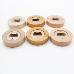 Custom wooden magnetic bottle opener.
