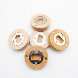 Custom wooden magnetic bottle opener.
